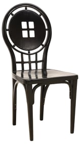 AUSTRIAN VIENNA SECESSIONIST EBONIZED SIDE CHAIR