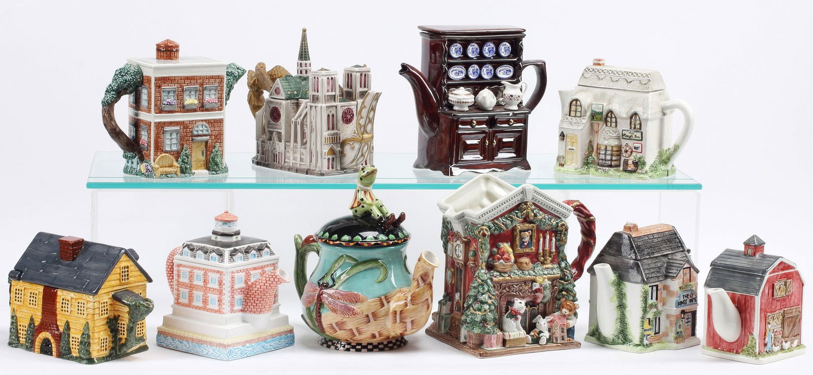 (10) CERAMIC NOVELTY TEAPOTS, FITZ & FLOYD, SWINESIDE & OTHER (1 of 7)
