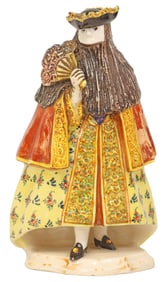 ITALIAN POTTERY FIGURE VENETIAN CARNIVAL BAUTA MASQUERADER