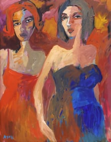 ASALI (20TH C.) CONTEMPORARY PAINTING, 28" X 22"
