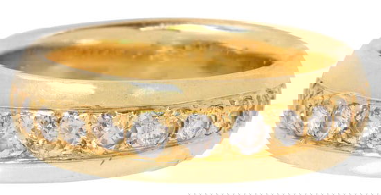 ESTATE 14KT GOLD & 1.31CTTW DIAMOND WEDDING BAND RING