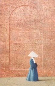 ROBERT REMSEN VICKREY (1926-2011) TEMPERA PAINTING SISTER OF CHARITY