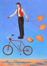 LILIANA WILSON GREZ (B.1953) PAINTING 'THE BALANCE'
