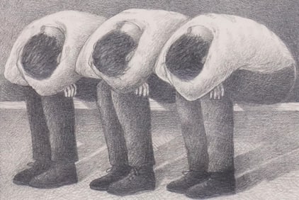 LILIANA WILSON GREZ (B.1953) PENCIL ON PAPER 'LOS DEPORTADOS'