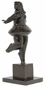 LARGE AFTER FERNANDO BOTERO BRONZE SCULPTURE 'BALLERINA'