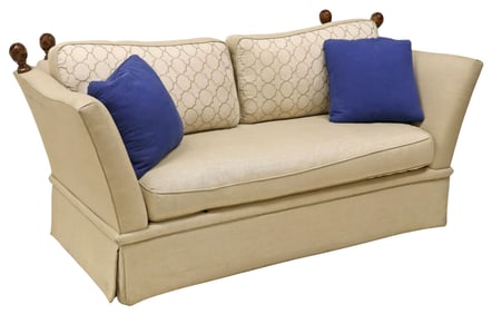 KNOLE STYLE BEIGE-UPHOLSTERED SOFA