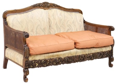 CONTINENTAL DOUBLE CANE SOFA