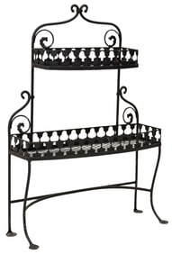 SALTERINI (ATTRIB.) WROUGHT IRON TWO-TIER GARDEN PLANTER