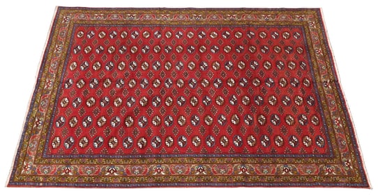 HAND-TIED PERSIAN TURKOMAN VISS RUG, 11'2" X 8'2"