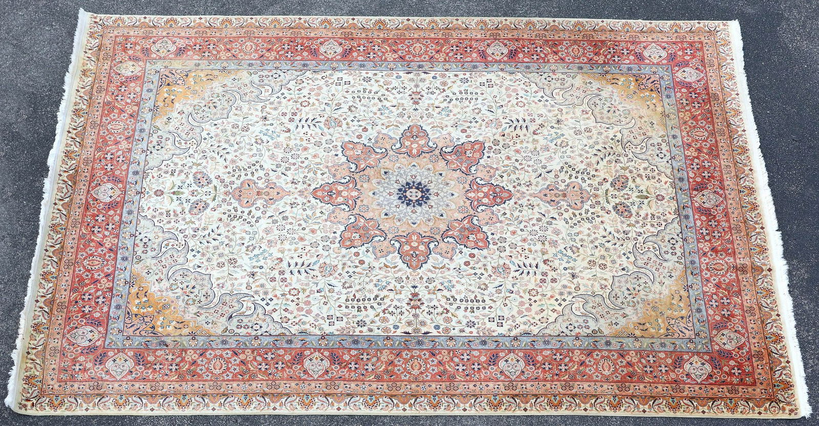 HAND-TIED AFGHANI SULTAN ABADA RUG, 12'7" X 9'1" (1 of 4)