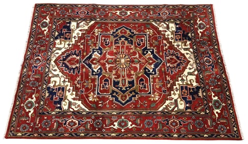 HAND-TIED INDO-HERIZ RUG,  9'9" X 7'10"