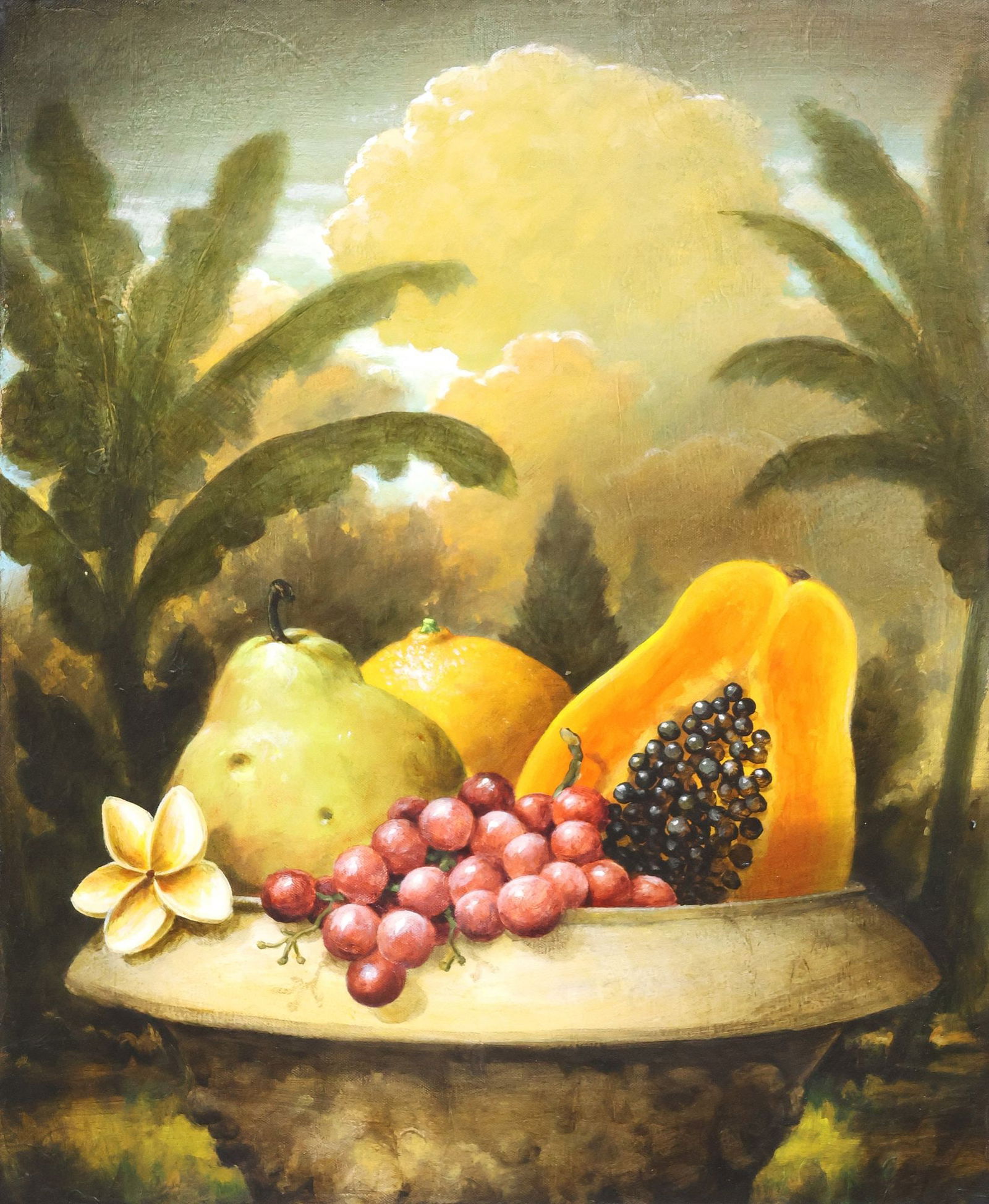 KEVIN SLOAN (B.1958) ACRYLIC PAINTING, 'OPULENT BOUQUET #2' (1 of 4)