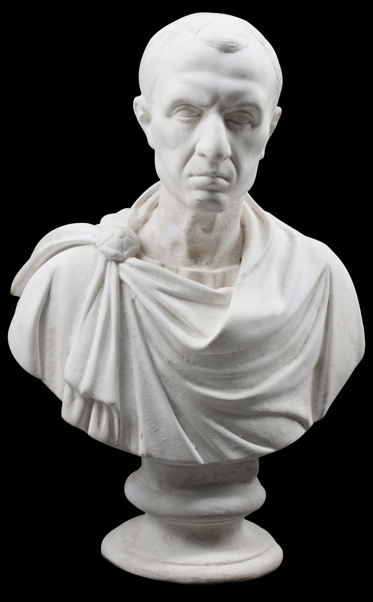 LARGE CAST PLASTER BUST OF JULIUS CAESAR (1 of 6)
