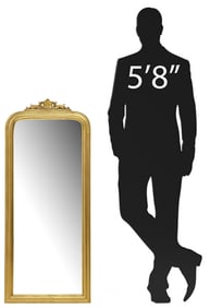ITALIAN GILTWOOD BEVELED WALL MIRROR