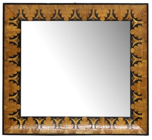 ITALIAN NEOCLASSICAL STYLE MARQUETRY WALL MIRROR
