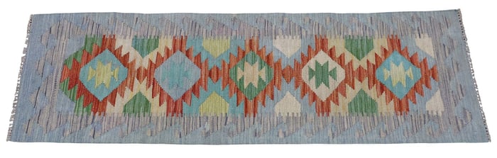 HAND-WOVEN PAKISTANI KILIM RUNNER, 6'4" X 2'