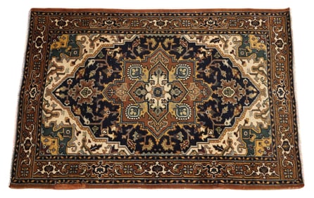 HAND-TIED INDO-HERIZ RUG, 5'8" X 4'1"