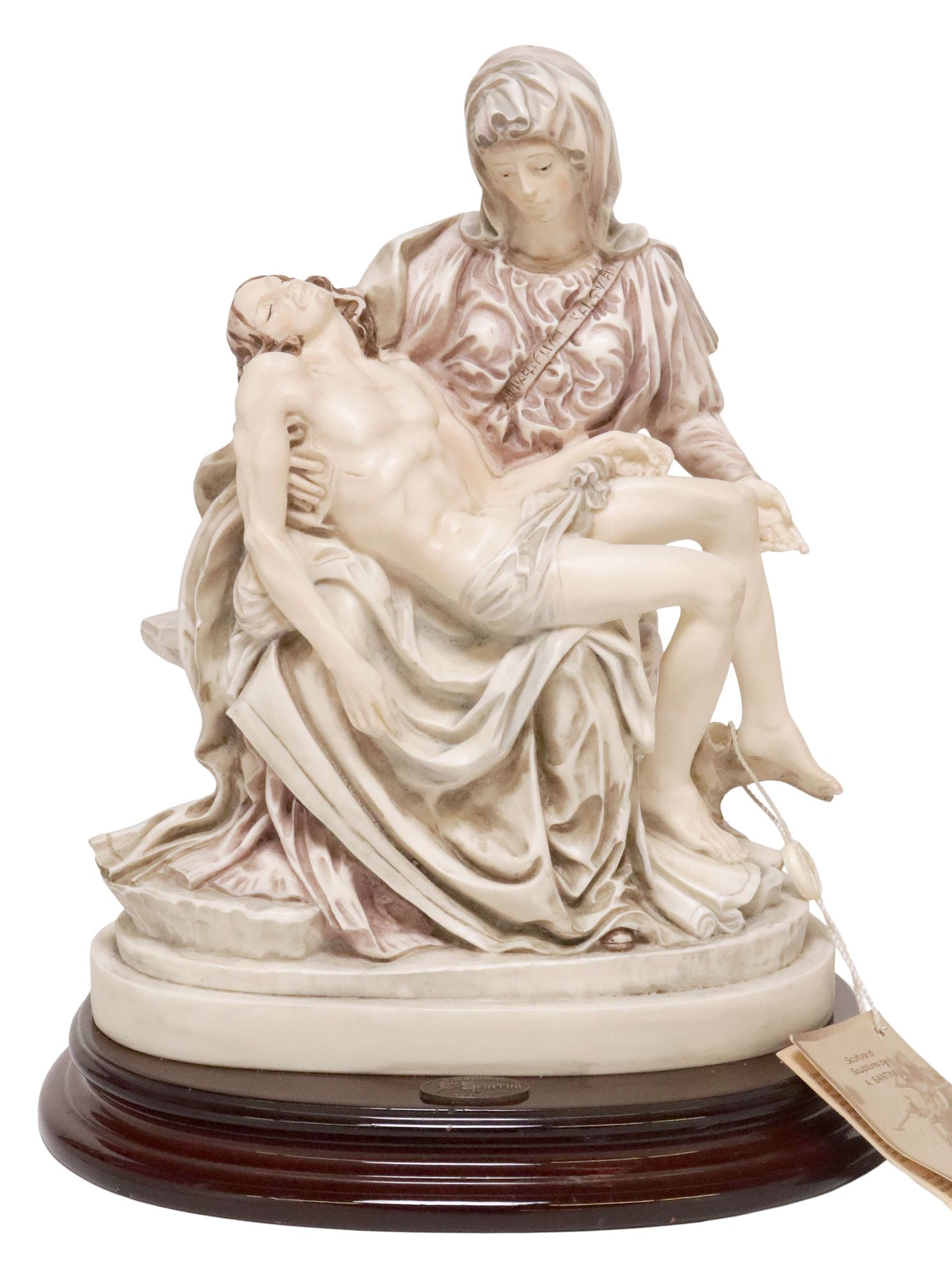 ADO SANTINI (B.1936) HAND-PAINTED 'LA PIETA' SCULPTURE (1 of 8)
