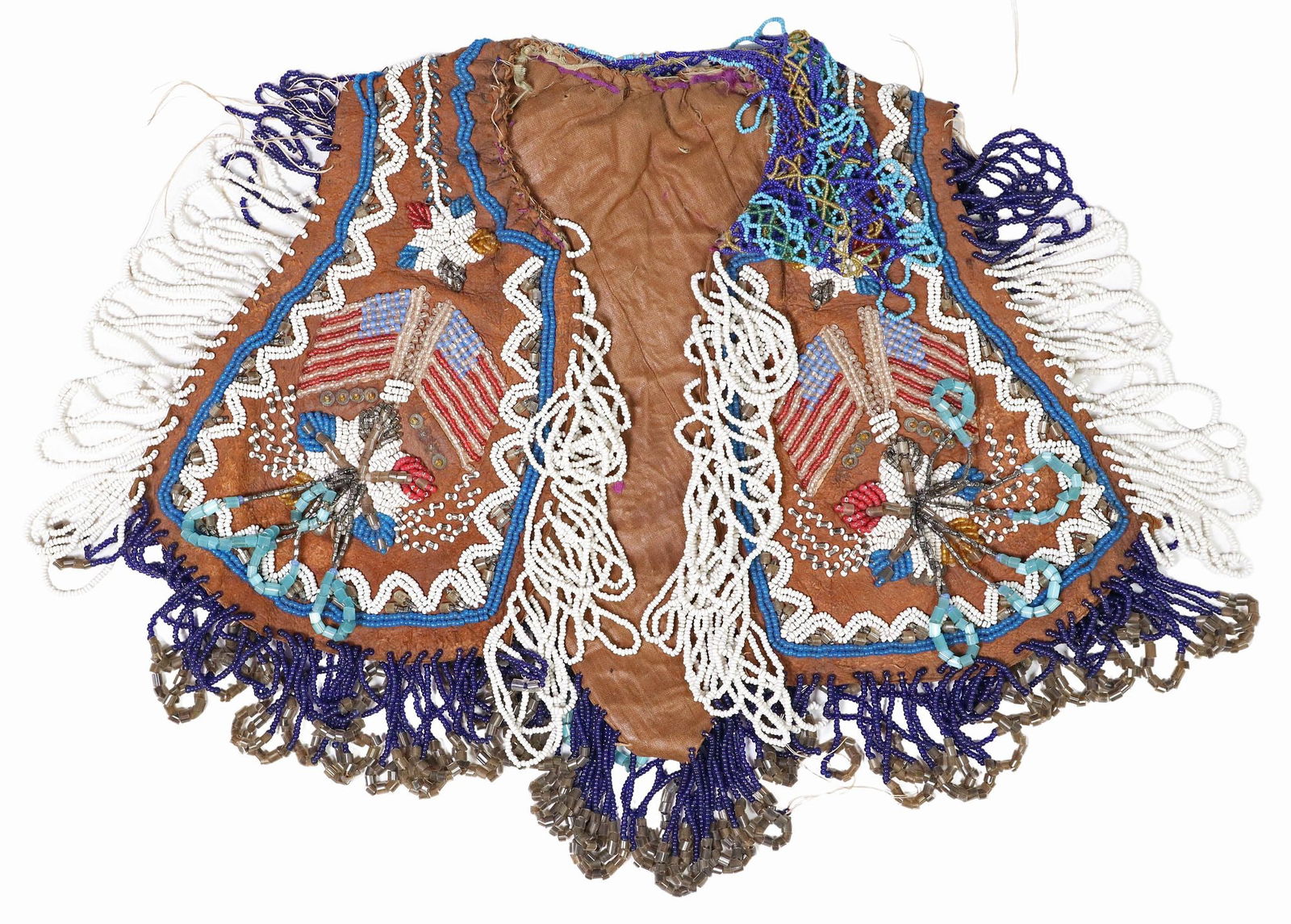 NATIVE AMERICAN IROQUOIS CHILD'S BEADED VEST, C. 1900-1920 (1 of 7)