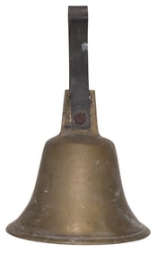RUSTIC PATINATED BRONZE & IRON BELL