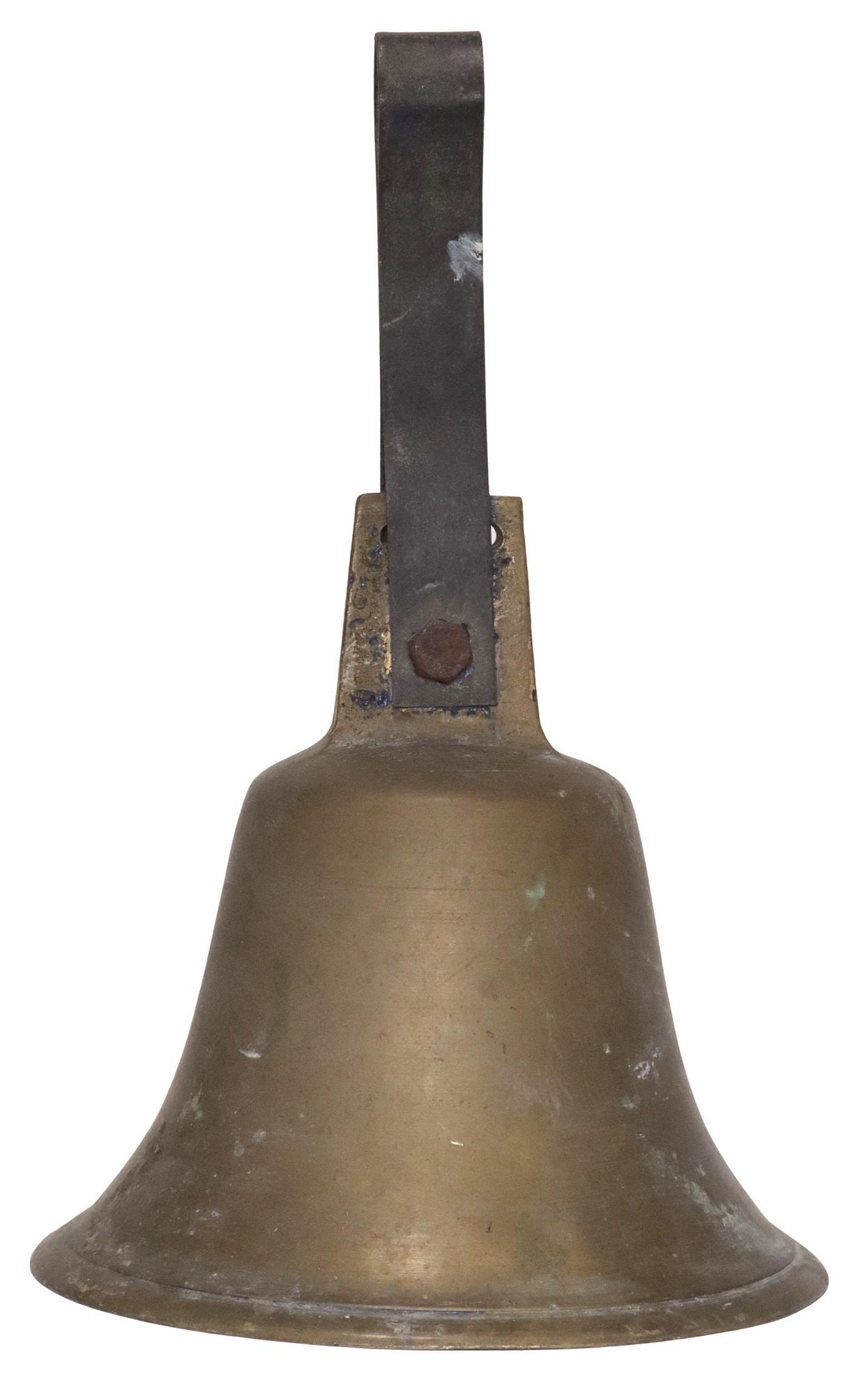 RUSTIC PATINATED BRONZE & IRON BELL (1 of 3)