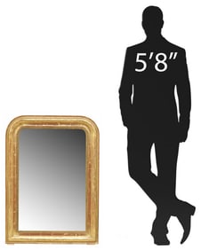 FRENCH LOUIS PHILIPPE PERIOD GILTWOOD MIRROR, 35.5" X 25.5"