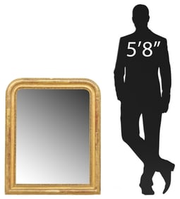 FRENCH LOUIS PHILIPPE PERIOD GILTWOOD WALL MIRROR
