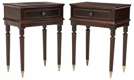 (2) FRENCH LOUIS XVI STYLE 1-DRAWER NIGHTSTANDS