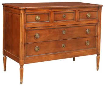 FRENCH LOUIS XVI STYLE MAHOGANY COMMODE