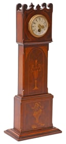 MINIATURE GEORGIAN STYLE MAHOGANY LONGCASE CLOCK, 19THC.