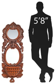 SPANISH BAROQUE STYLE DOUBLE MIRROR WITH WALL POCKET