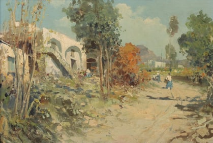 LUIGI BERTOLINGRANDE (1912-1965) PAINTING ITALIAN LANDSCAPE