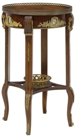 NAPOLEON III STYLE MARQUETRY-INLAID GUERIDON / SIDE TABLE