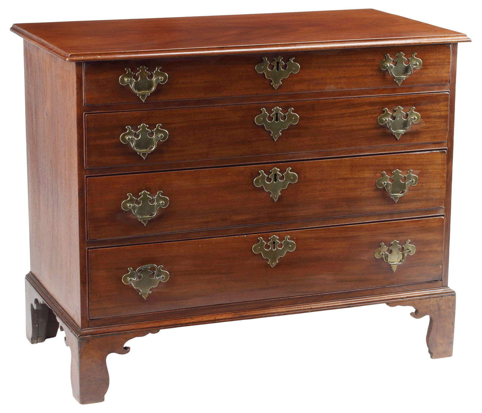 AMERICAN CHIPPENDALE MAHOGANY 4-DRAWER CHEST (1 of 4)
