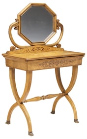 FRENCH CHARLES X STYLE BURLWOOD & MARQUETRY VANITY TABLE