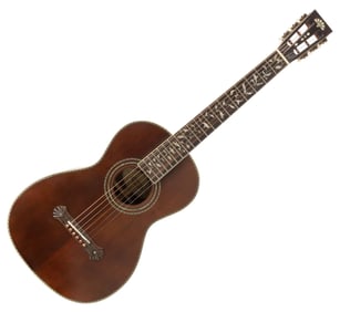 WASHBURN R320 SWRK INLAID ACOUSTIC PARLOR GUITAR & CASE
