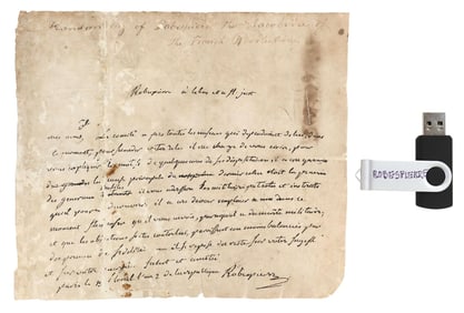 (2) ROBESPIERRE LETTER, FRENCH REIGN OF TERROR, 1794