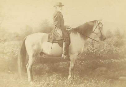 MICHAEL MILEY 1867 ALBUMEN PHOTOGRAPH, GEN. ROBERT E. LEE ON TRAVELLER