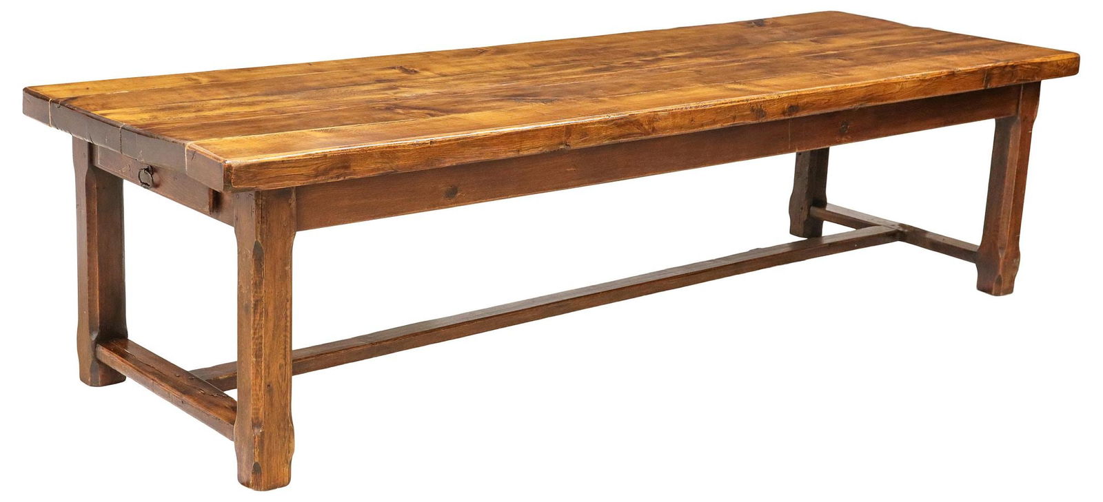 FRENCH PROVINCIAL OAK FARMHOUSE TABLE, 19TH C., 115"L (1 of 5)