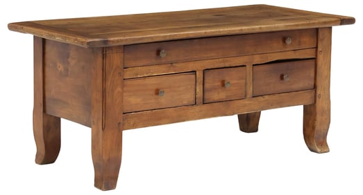 FRENCH PROVINCIAL WALNUT LOW CHEST / COFFEE TABLE