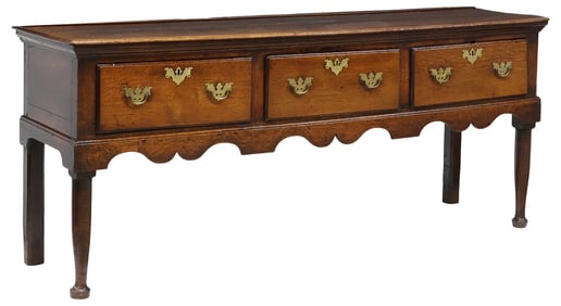 ENGLISH GEORGIAN OAK DRESSER BASE