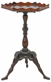 BRITISH ISLE OF MAN MAHOGANY TRIPOD TILT-TOP TEA TABLE
