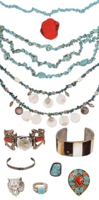 (10) COLLECTION OF NATIVE AMERICAN & SOUTHWEST STYLE JEWELRY