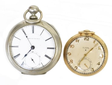 (2) AMERICAN ELGIN & WALTHAM POCKET WATCHES
