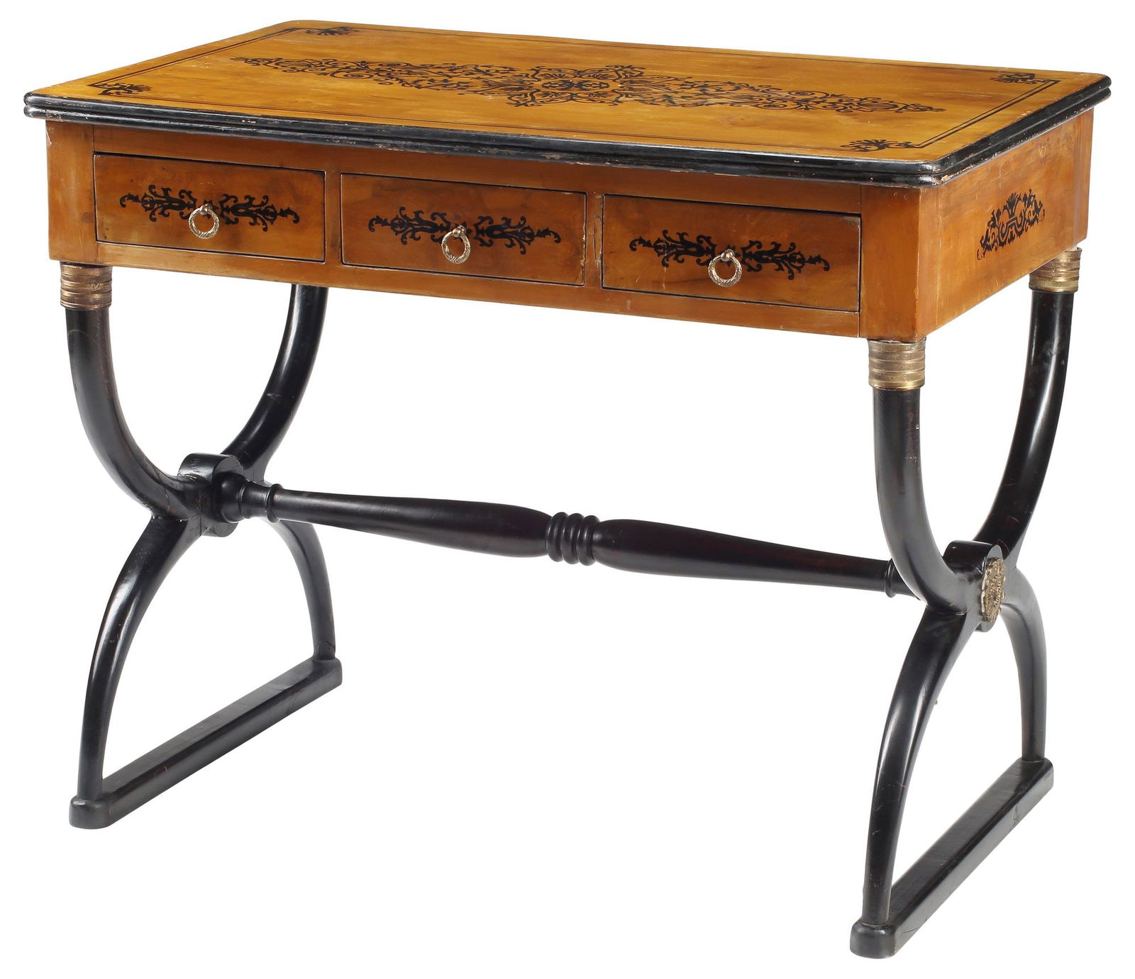 CHARLES X STYLE PARCEL-EBONIZED WRITING TABLE (1 of 6)