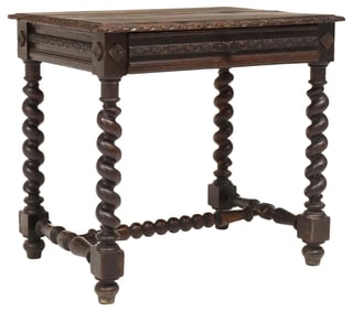 FRENCH LOUIS XIII STYLE OAK WRITING TABLE