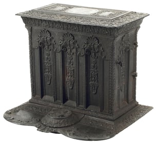 AMERICAN VICTORIAN CAST IRON PARLOR STOVE