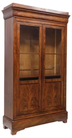 FRENCH LOUIS PHILIPPE MAHOGANY DISPLAY BOOKCASE