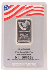 ENGLEHARD ONE TROY OUNCE PLATINUM BAR