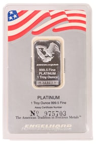 ENGLEHARD ONE TROY OUNCE PLATINUM BAR